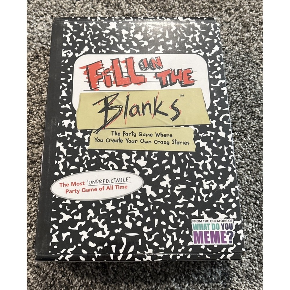 Fill In The Blanks Party Game New Sealed